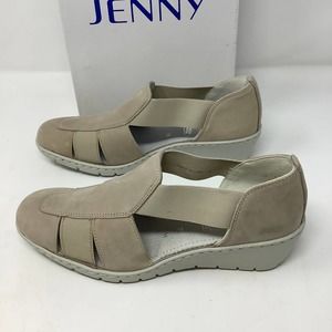 Jenny by‎ Ara Ruby Leather Cutout Sandal in Taupe Size 7.5 New in Box